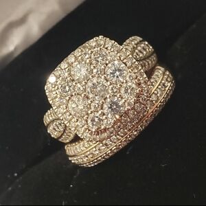 Zales❤️Dazzling 2Ct Diamomd wedding ring Set